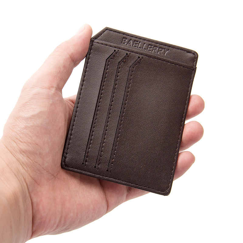 Simple wallet men's short wallet student creativity card holder Youth Mini coin purse driving license card holder