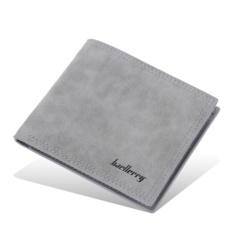 baellerry short wallet frosted multiple card slots men's fashion Open horizontal wallet wallet coin purse
