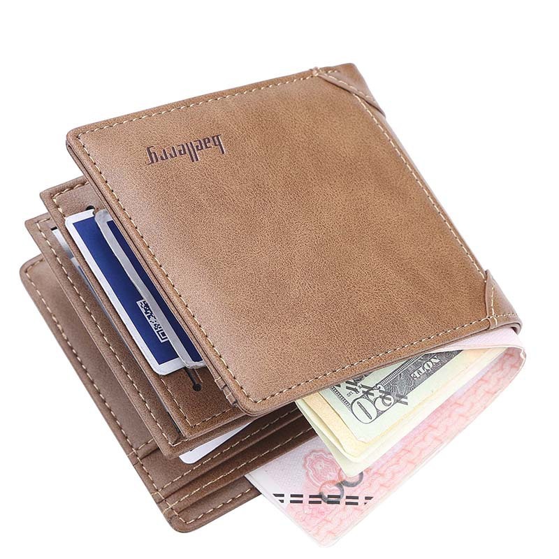 baellerry new men's wallet multi-functional driver's license wallet driving license card cover short retro wallet
