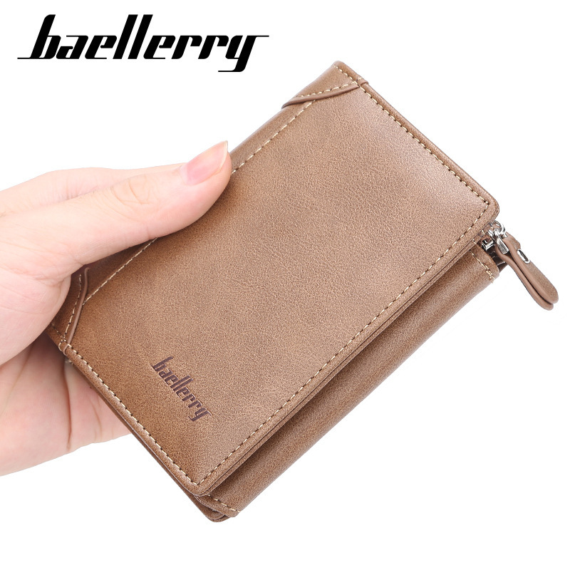 baellerry wallet men's Korean-style multi card slots wallet ultra-thin short zipper hasp wallet card holder card holder