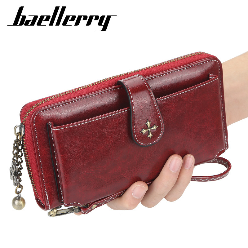 baellerry new women's long wallet Korean style multifunctional zipper mobile phone bag fashion hasp clutch
