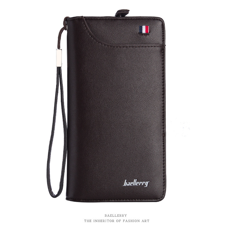baellerry men's long zipper mobile phone bag New wallet male clutch multi-function clutch handbag