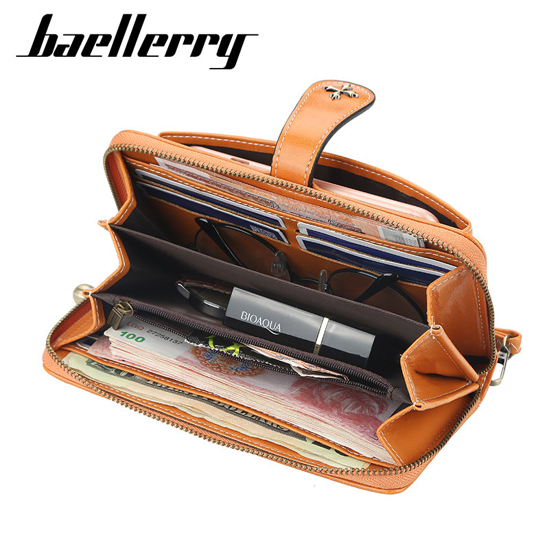 baellerry new women's long wallet Korean style multifunctional zipper mobile phone bag fashion hasp clutch