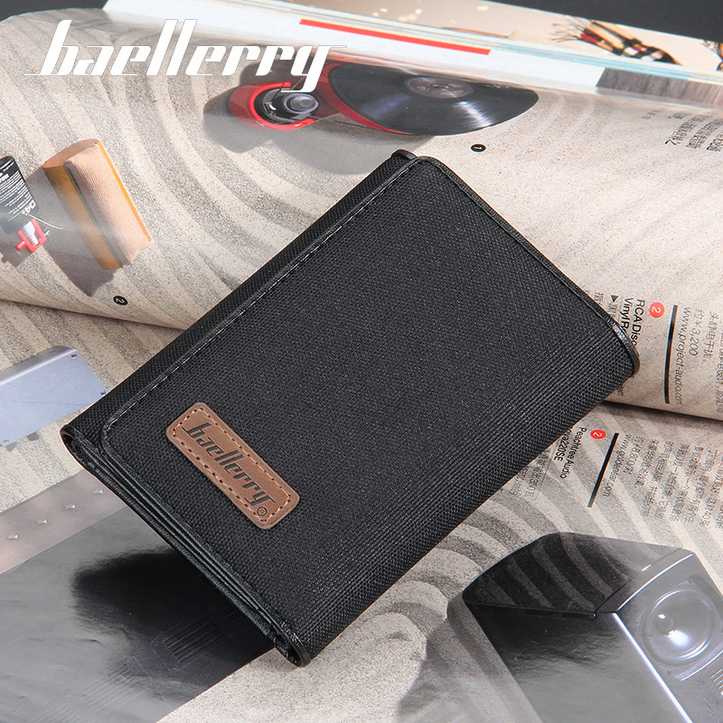 baellerry wallet men's short tri-fold coin purse fashion Korean style multiple card slots vertical card holder men's wholesale