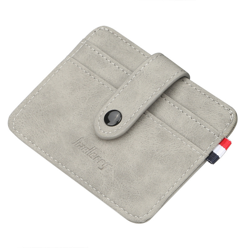 Men's European and American antique buckle small card holder creative card holder thin Youth Mini coin purse driving license card holder men