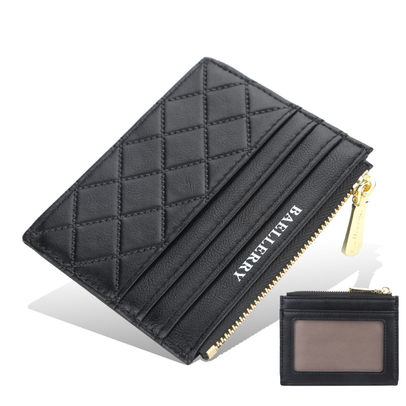 baellerry women's short wallet fashion large capacity horizontal multiple card slots Korean zipper coin purse card holder