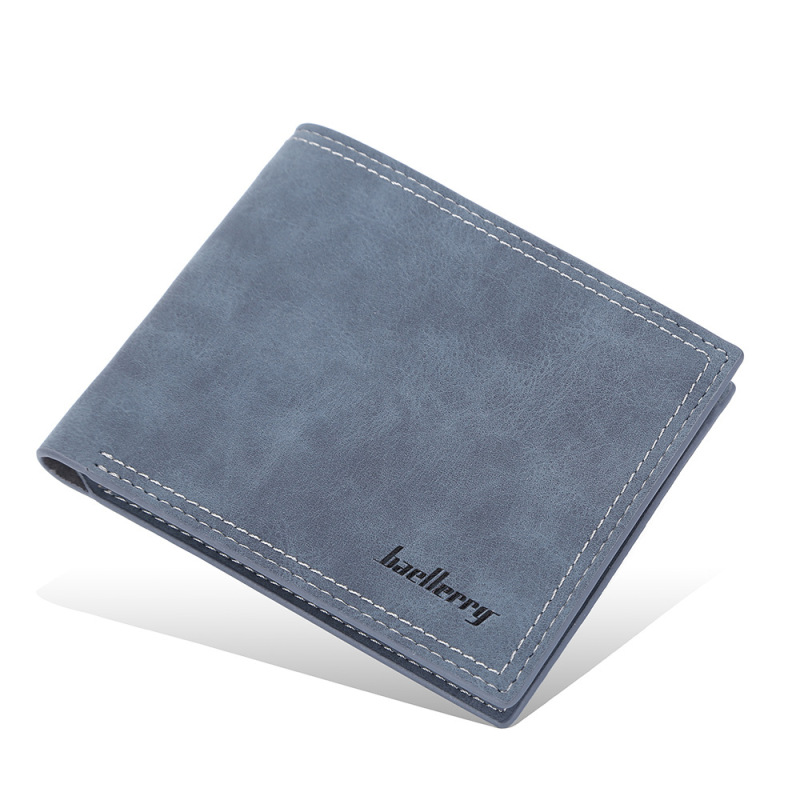 baellerry short wallet frosted multiple card slots men's fashion Open horizontal wallet wallet coin purse