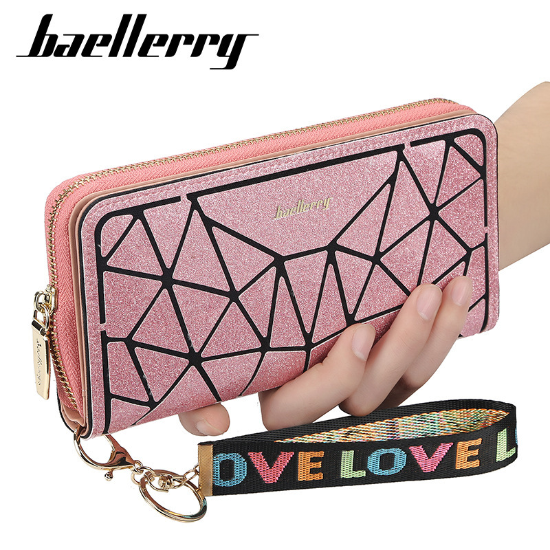baellerry New Ladies' Purse fashion bright zipper mobile phone bag rhombus long clutch wholesale