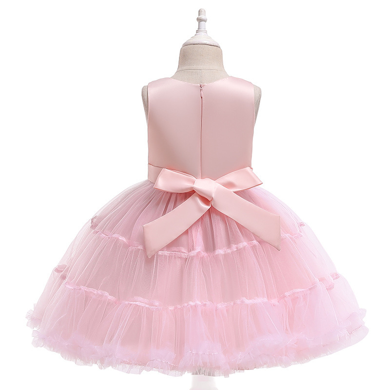 Unicorn Cake skirt with flowers bow children shirt children Princess formal dress girl dress