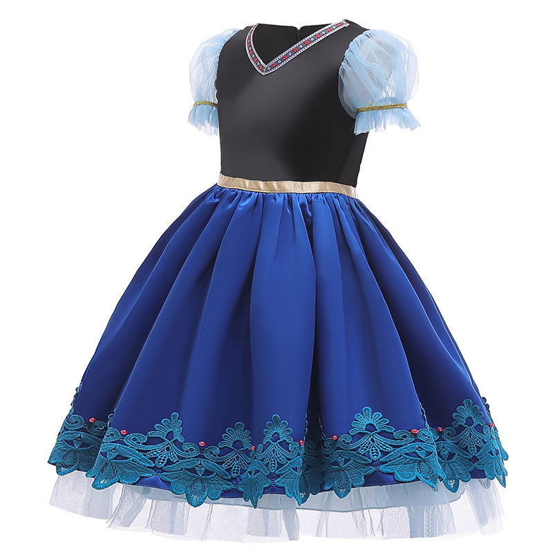 New Frozen princess Anna dress with shawl children shirt formal dress girl dress