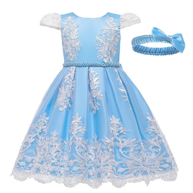 Foreign trade beaded lace princess dress children shirt children's princess dress formal dress girl dress