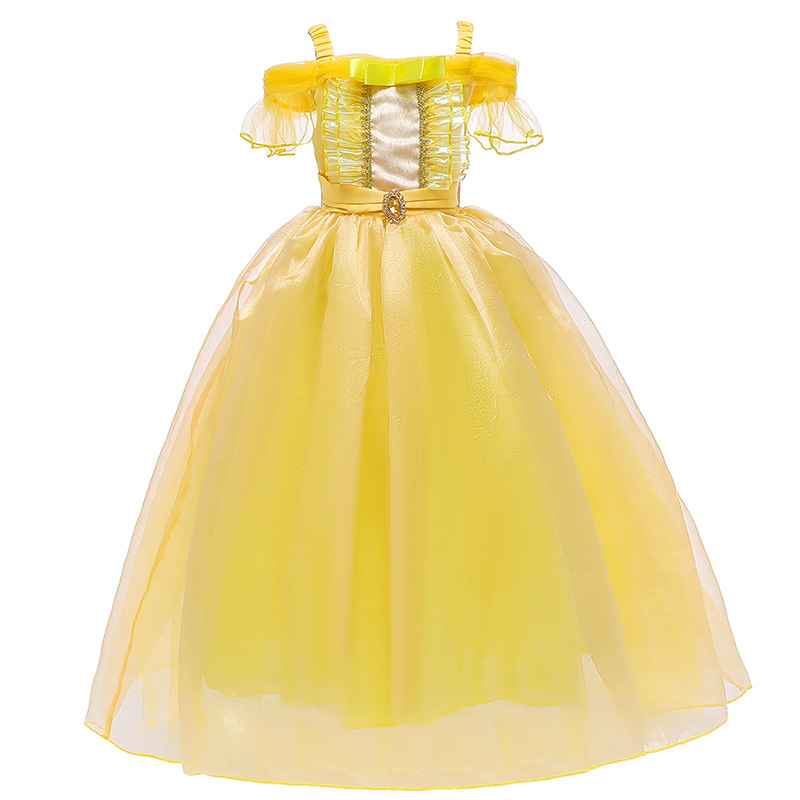 New Princess Aurora off-the-shoulder dress children shirt children's princess dress formal dress girl dress