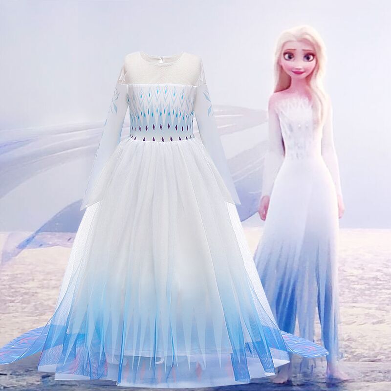 New performance wear Foreign trade kids' skirt Princess Elsa dress girls' dress summer dress dress