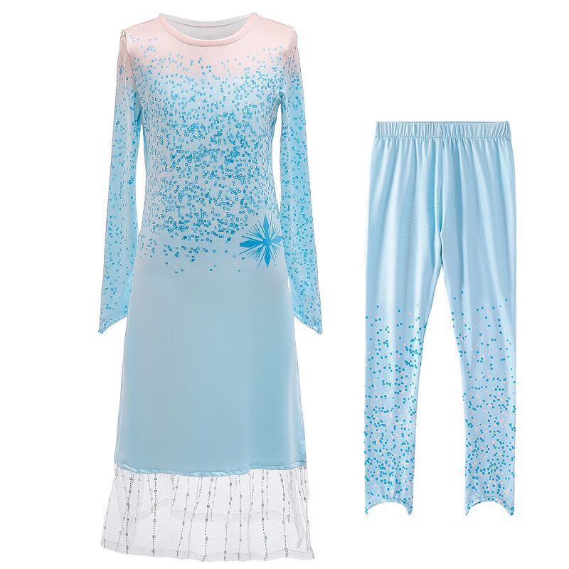 INS AliExpress new children shirt Frozen 2 Princess suit series girls' flower girl dress dress dress