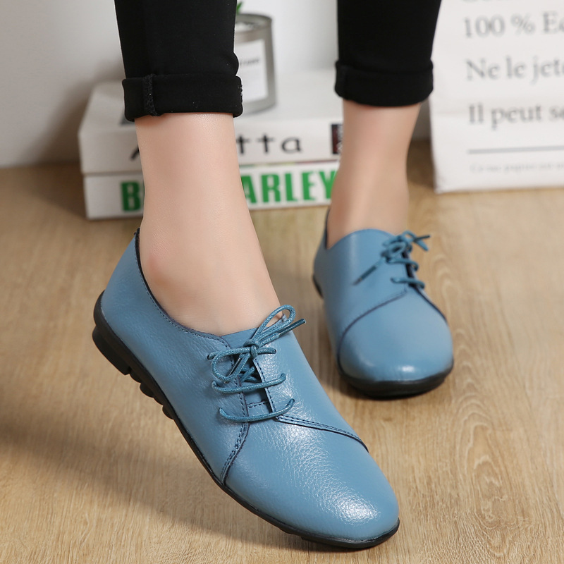 Women's Round toe cow split leather pumps Middle and Old Mother shoes are not limited to low heel women's shoes first-hand supply
