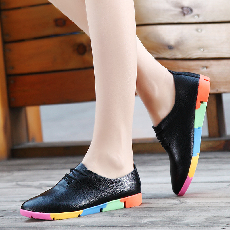 Casual leather mom shoes fall pregnant women non-slip trend foreign trade pumps nurse plus size Doug shoes women's shoes