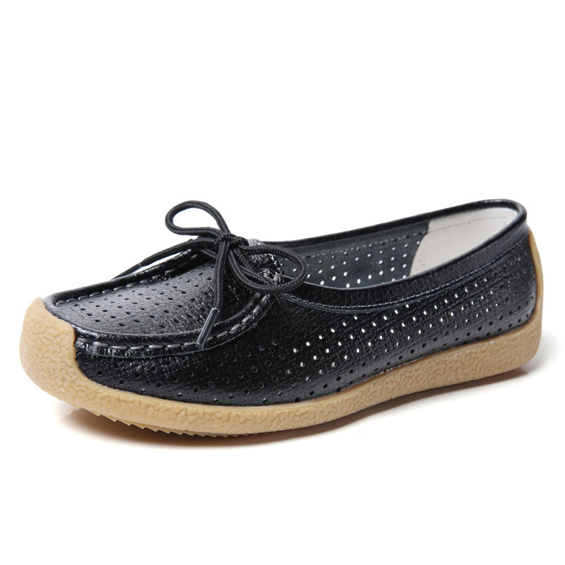 New Spring and Autumn women's shoes soft bottom mom shoes summer hollow flat Tods casual shoes