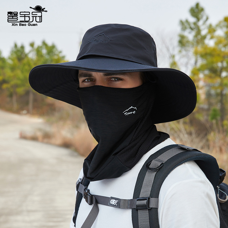 8123 summer ice silk sun protection mask breathable Men's outdoor sports neck protection dustproof cycling mask sun protection bandana Women's