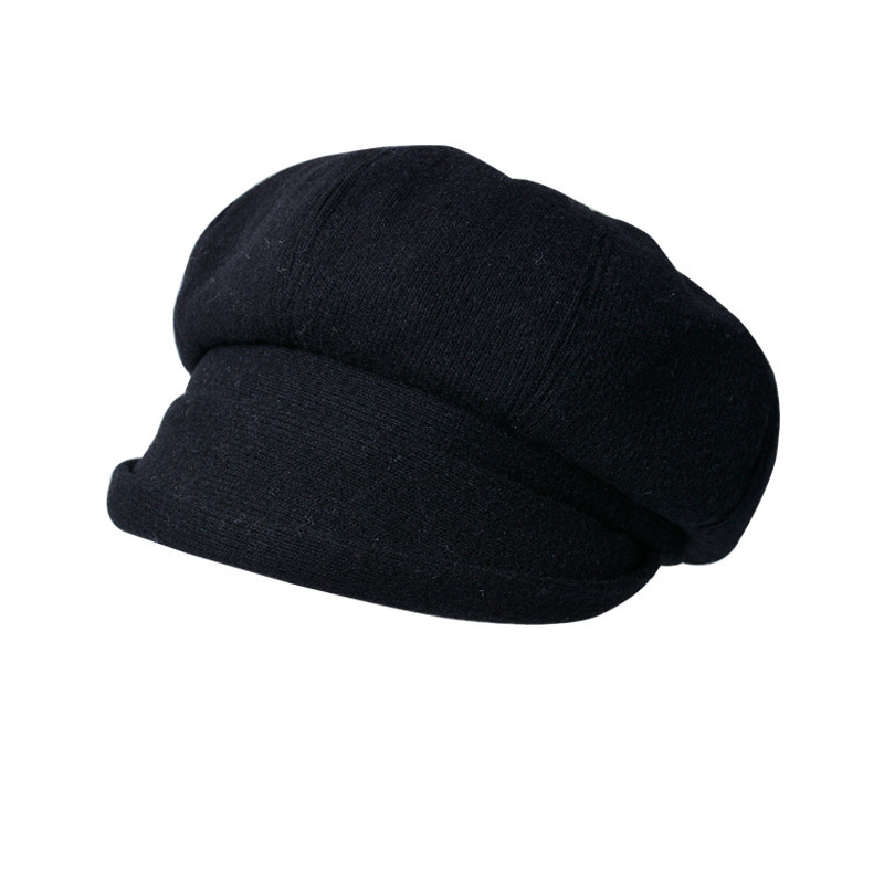 8155 autumn and winter New curling octagonal cap Korean casual duck tongue beret hat trendy female all-matching woolen beret