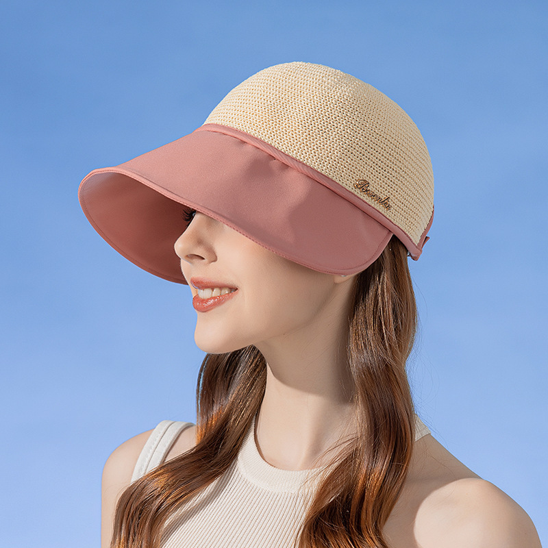 8246 summer breathable sun-proof straw hat Korean fashion big brim peaked sun hat outdoor sports sun protection hat children