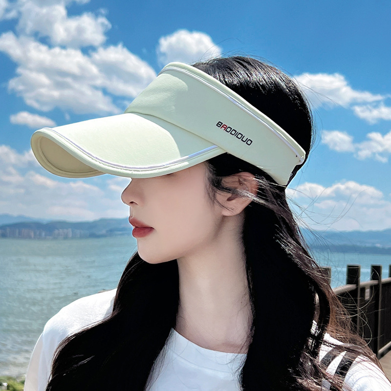 8241 summer sun protection hat female Ice Silk UV protection peaked cap sun hat outdoor sports sun-proof topless hat