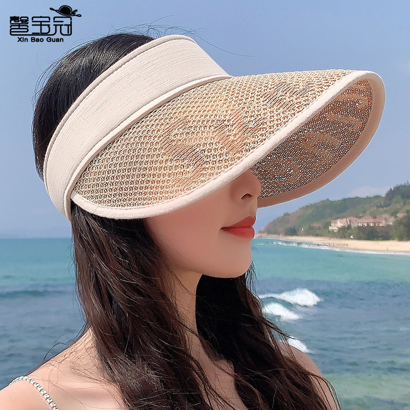 8060 outdoor straw hat female summer sun protection sun hat Korean letter visor straw hat peaked cap visor sun hat