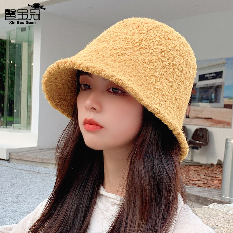 9884 autumn and winter New style fisherman hat female stylish Korean style hat face covering Japanese bucket bucket hat artistic broad-brimmed hat