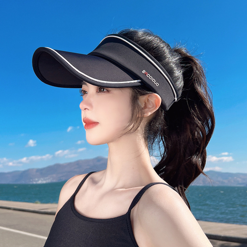 8241 summer sun protection hat female Ice Silk UV protection peaked cap sun hat outdoor sports sun-proof topless hat
