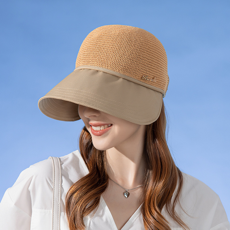 8246 summer breathable sun-proof straw hat Korean fashion big brim peaked sun hat outdoor sports sun protection hat children