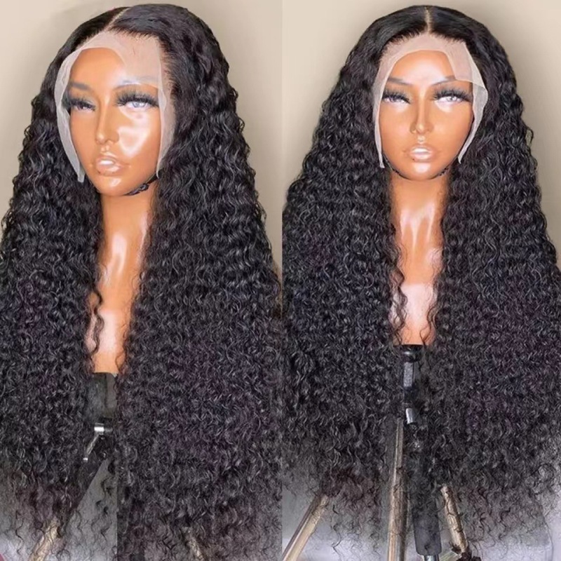 Amazon new European and American style wig Women's African small curly hair front lace chemical fiber wig sheath factory in stock wholesale