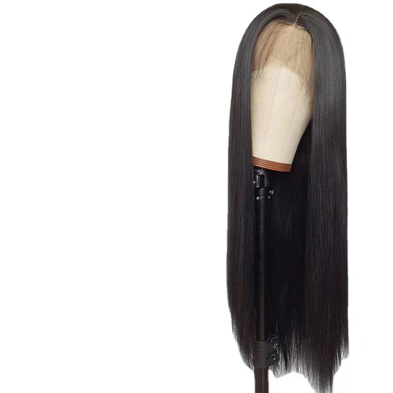Lace wig Amazon European and American Foreign trade front lace wig long straight hair synthetic wigs lace wig