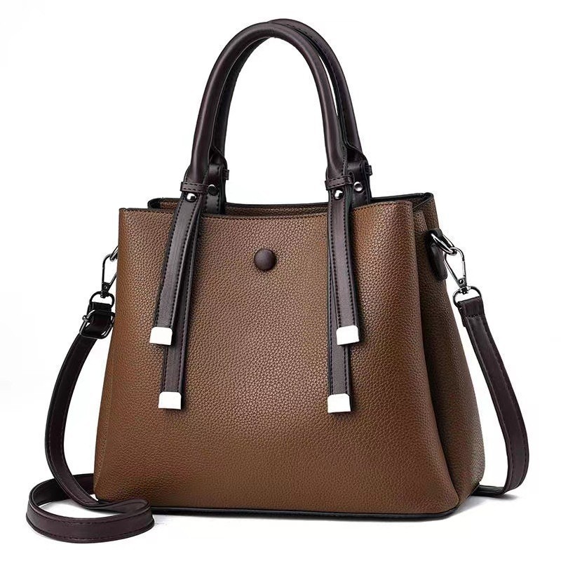 FS088 new contrast color tassel texture shaping large capacity cross-border western style European and American style women's bag shoulder crossbody one piece dropshipping