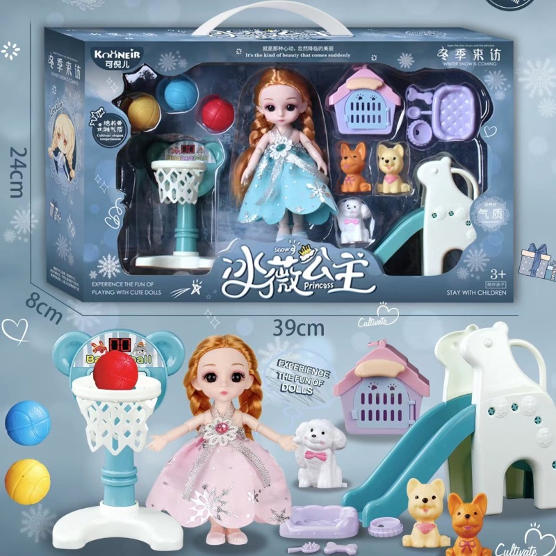 Barbie Doll Girl simulation princess doll Elsa set toy large gift box agency gift