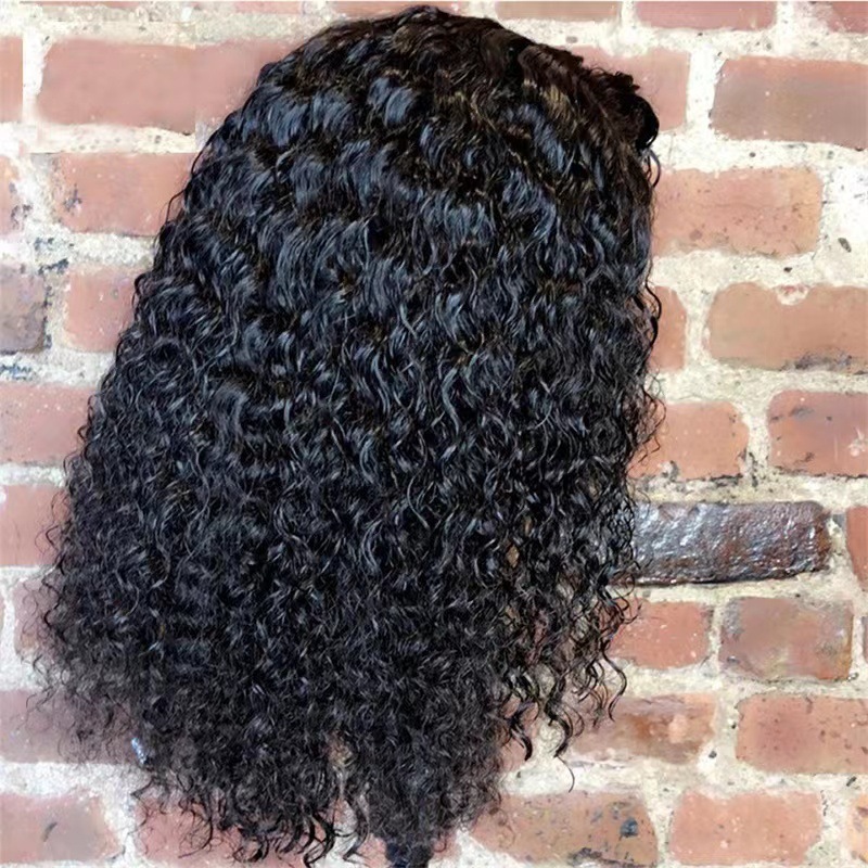 Amazon new African wig women's short curly wig head cover European and American small curly chemical fiber full top wig in stock
