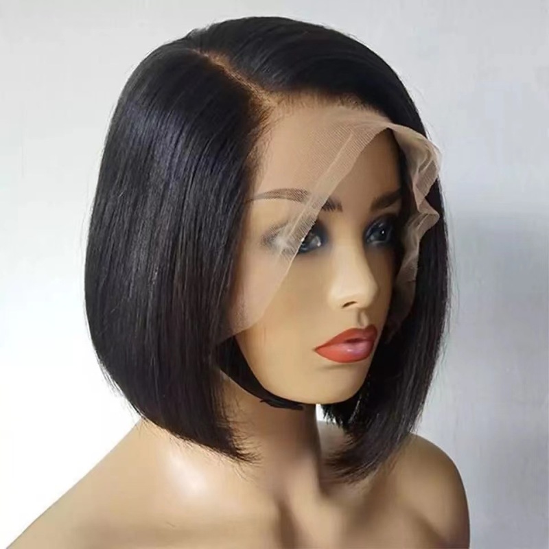 Foreign trade European and American style wig lace bob wig simulation human hair wig human hair wigs front lace fake