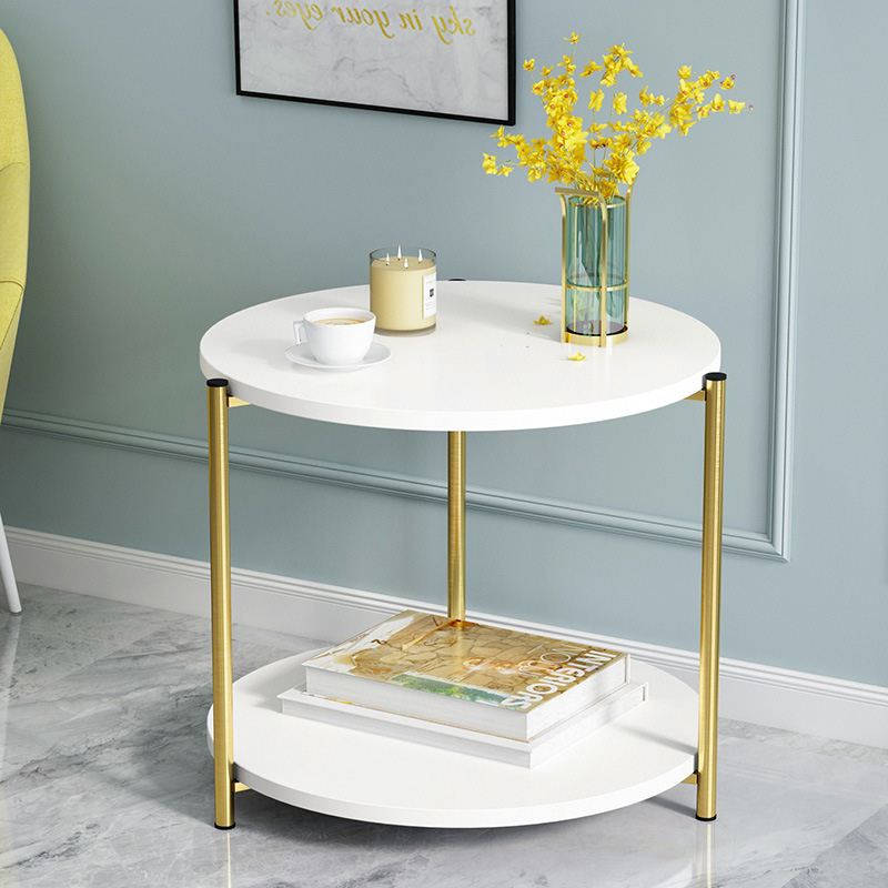 Side Table simple modern creative small round table eight-immortal table tea table simple living room bedroom and household Nordic sofa side cabinet