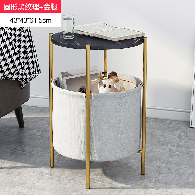 Side Table simple modern creative small round table eight-immortal table tea table simple living room bedroom and household Nordic sofa side cabinet