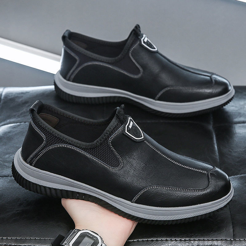 Men's shoes Spring and Autumn new leather shoes breathable non-slip soft bottom wild leather shoes driving sports daily casual shoes