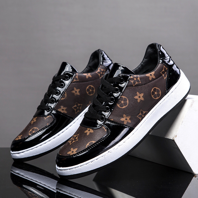 22 European station men's shoes fashion brand all-matching youth leather shoes men's low trendy shoes presbyopic casual sports Korean style Board shoes men