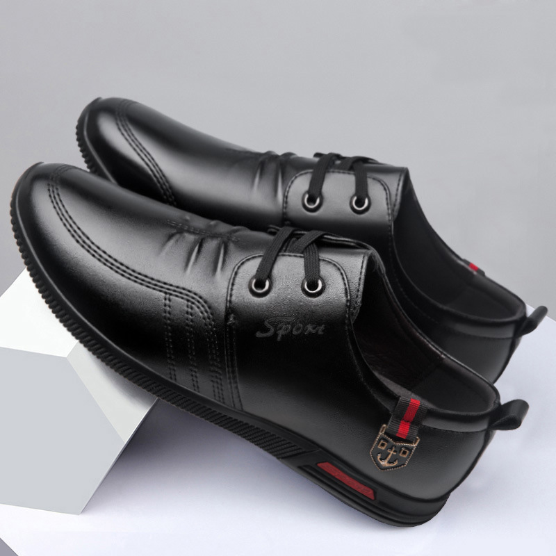 Trendy brand new autumn British style business leather shoes men's board shoes Korean breathable men's casual men's shoes