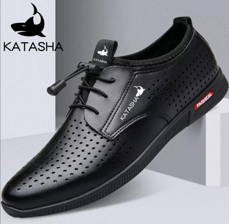 Leather shoes men's Korean-style versatile men's casual shoes Business British style formal leather shoes men's breathable casual waterproof chef shoes