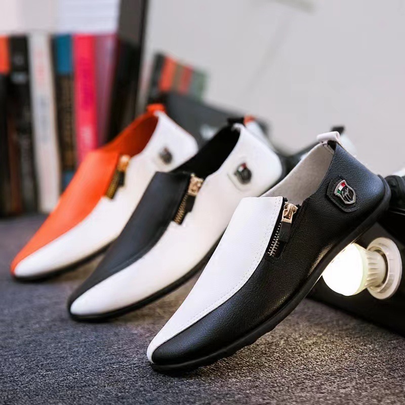 New Autumn new men's shoes cross-border Men's slip-on Gommino breathable Korean style trendy casual leather shoes