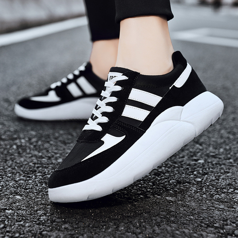 New summer mesh shoes men's breathable White clunky sneakers mesh shoes platform white shoes casual sneakers