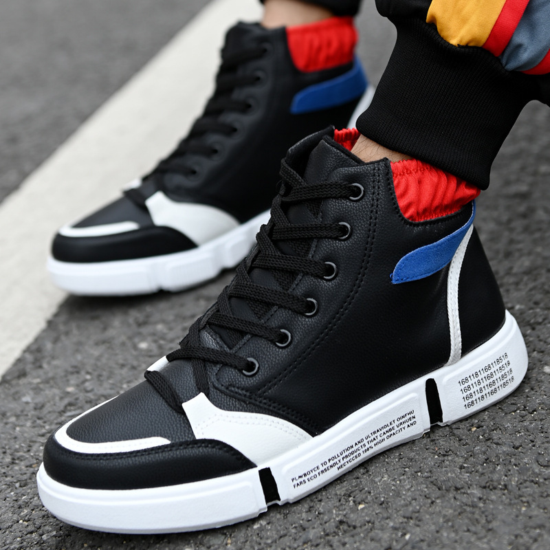 Autumn and winter hot sale fashion trend new men's shoes Korean high-top shoes hip hop skateboard shoes men's casual shoes