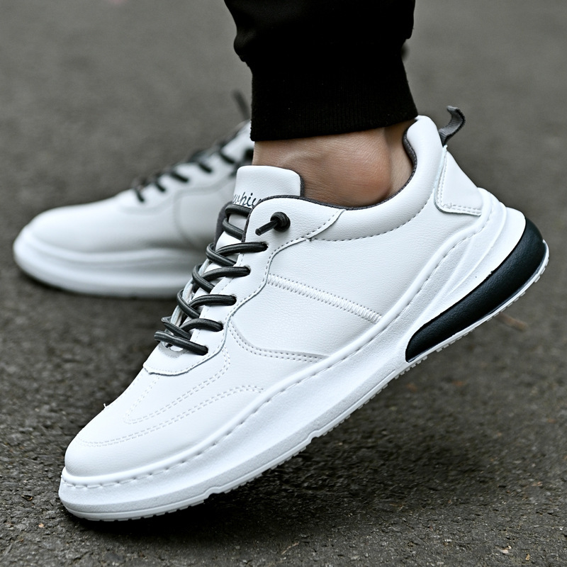 Spring and Summer Internet hot men's shoes Korean style trendy easy wear shoes youth sports leisure PU leather surface low-top sneakers