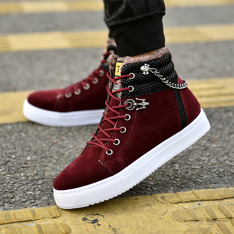 Winter new men's snow boots high-top warm casual Martin boots men's velvet men's boots men's cotton shoes