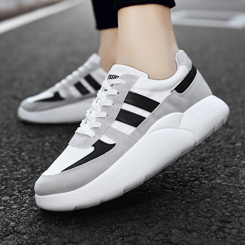 New summer mesh shoes men's breathable White clunky sneakers mesh shoes platform white shoes casual sneakers