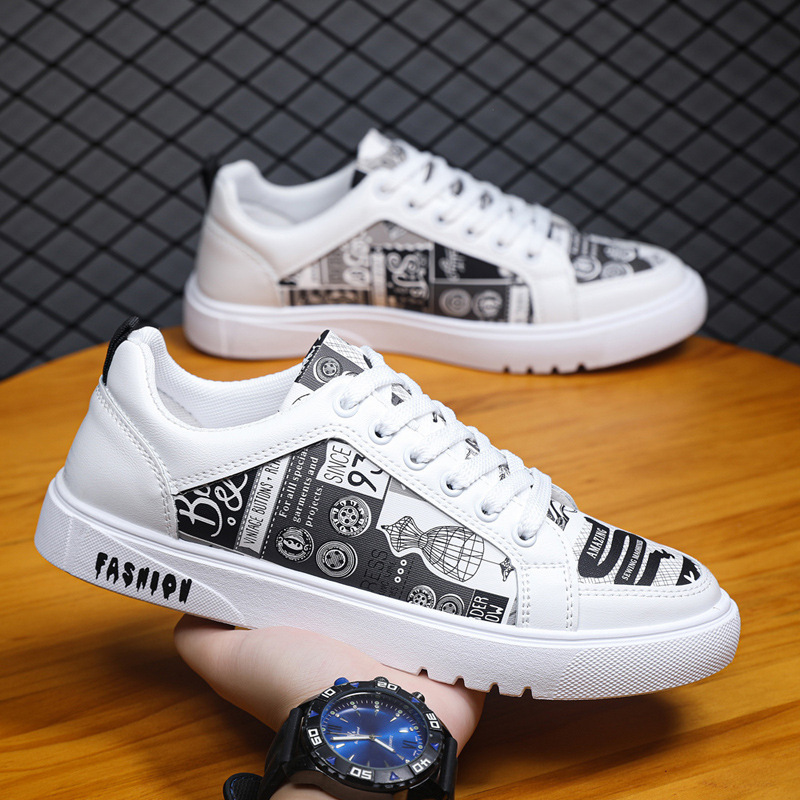 Niche men's shoes spring new canvas shoes small white student board shoes sports casual men's color matching trendy men's shoes