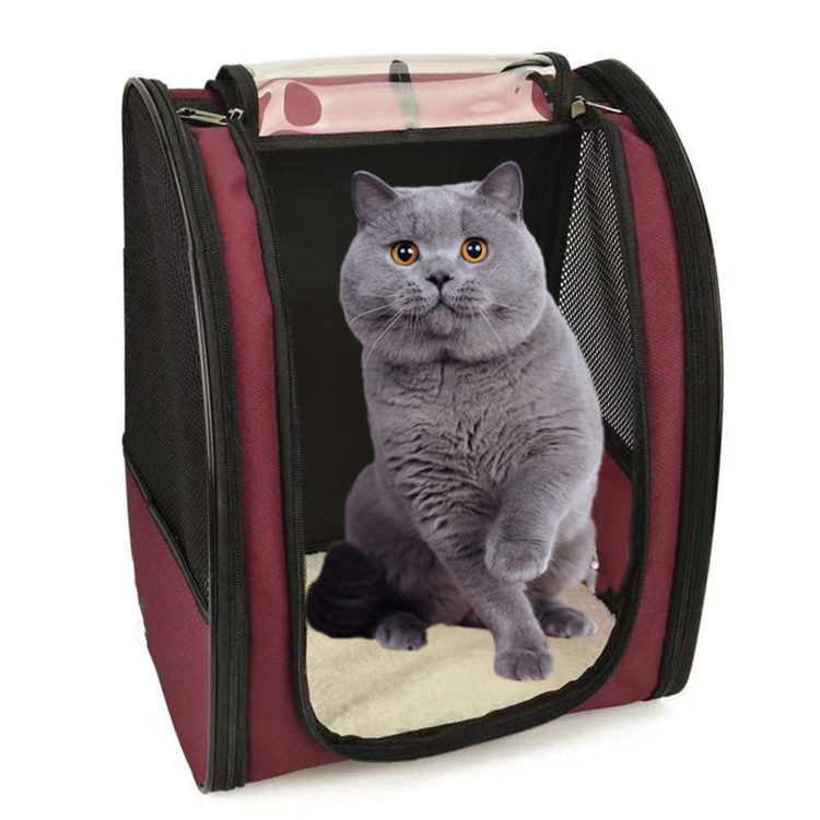 New pet bag portable portable cat bag multi-functional canvas backpack for pets breathable dog bag