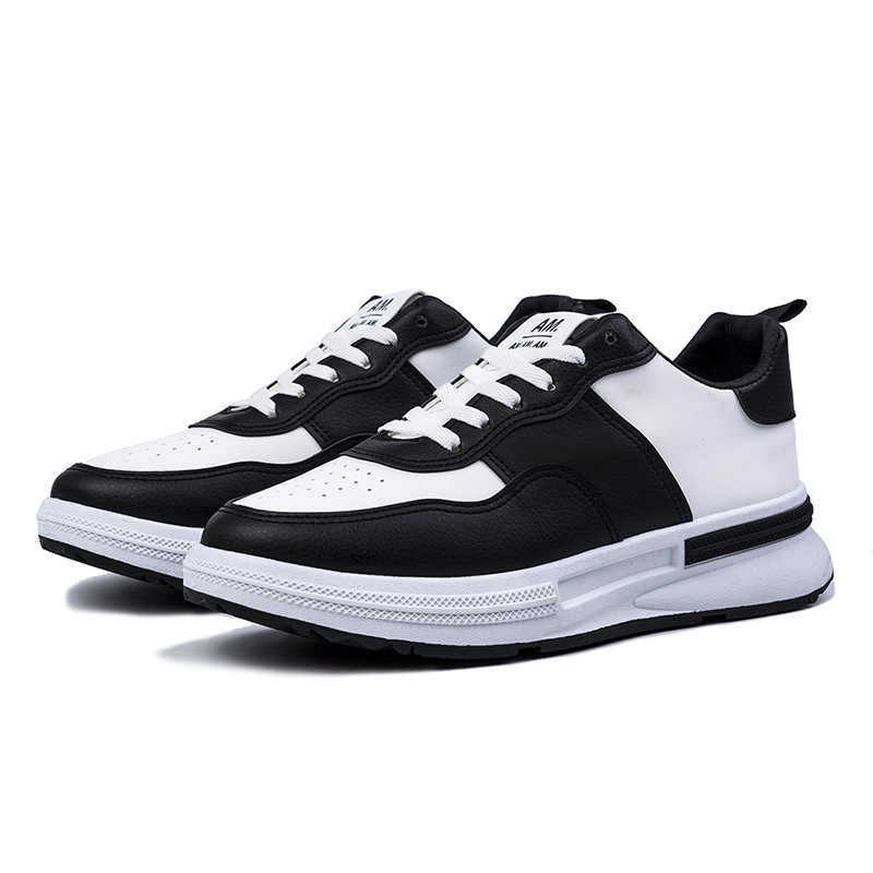 Spring new leather surface sports casual shoes lovers shoes lace-up teenagers student running shoes cross-border large size